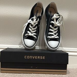 Converse All Star Low Top Black/White-US 5 Mens, 7 Womens